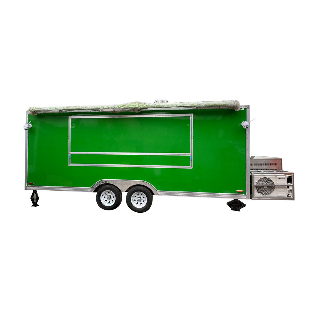 5.5m (18ft) Green food trailer