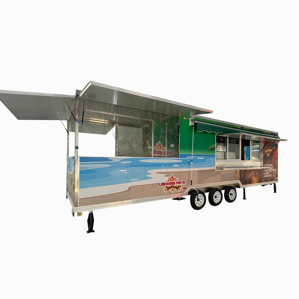 8m (26ft) Square Shape Food Trailer With Porch