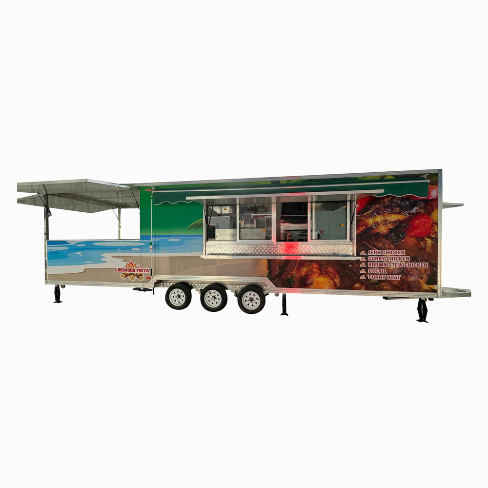 8m (26ft) Square Shape Food Trailer With Porch