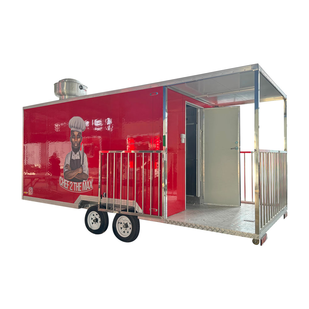 5.5m (18ft) Square Shape Food Trailer With Porch