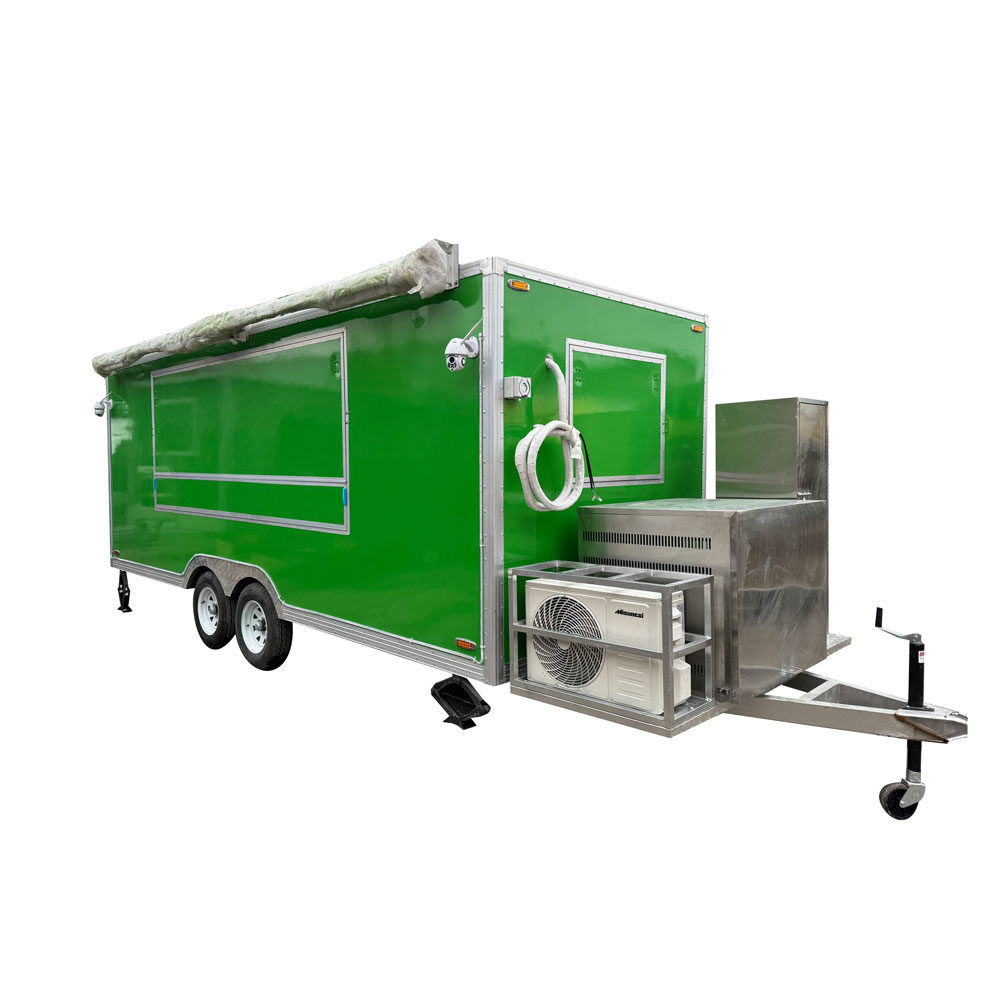5.5m (18ft) Green food trailer