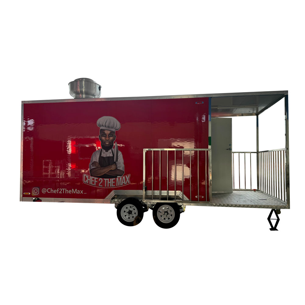 5.5m (18ft) Square Shape Food Trailer With Porch