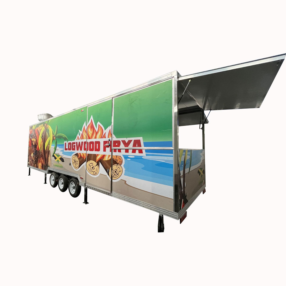 8m (26ft) Square Shape Food Trailer With Porch