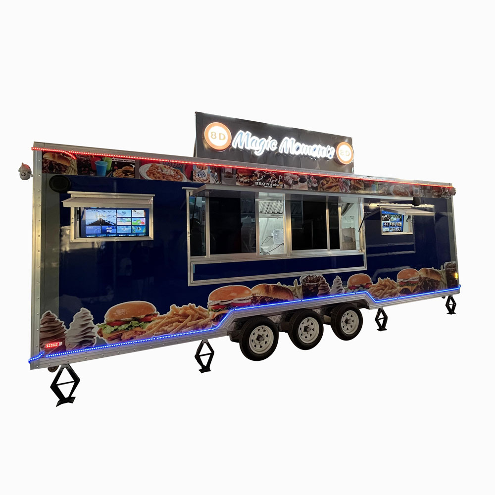 6.8m (22ft) Blue square trailer with toilet