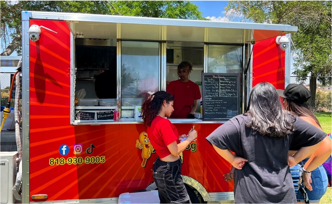 3m(10FT) Red Square Food Trailer In USA
