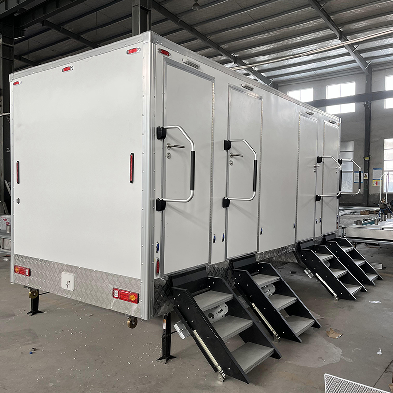 Four deluxe portable toilets
