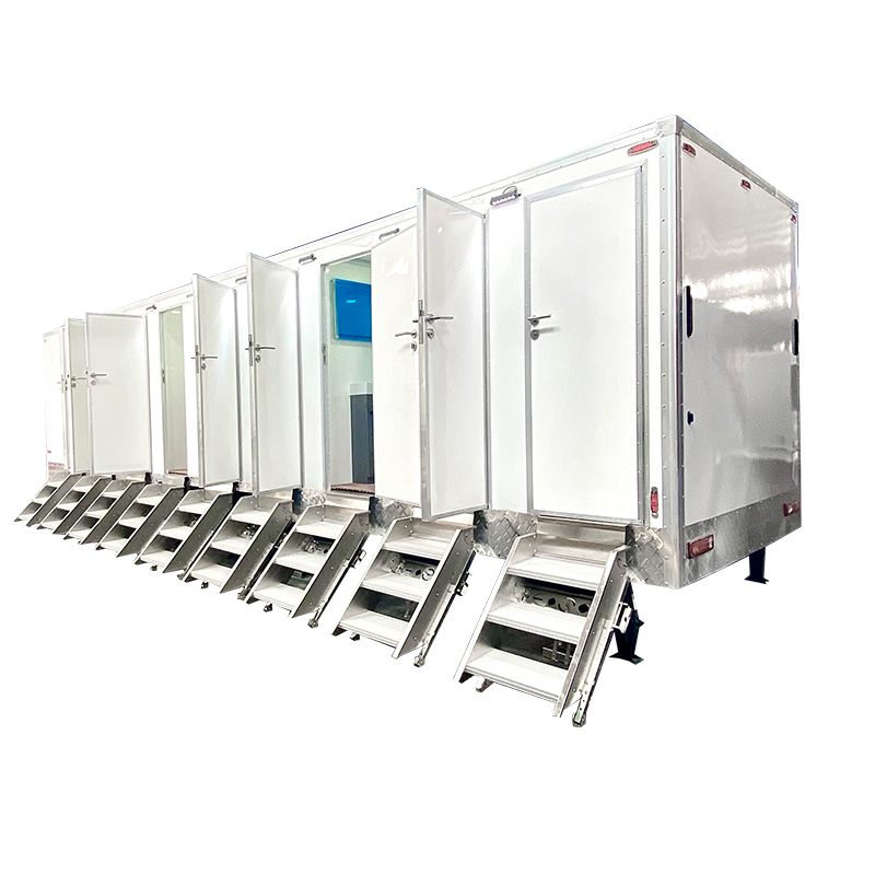 Deluxe portable seven-door toilet