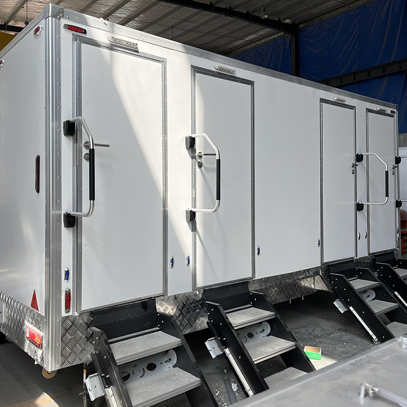 Four deluxe portable toilets