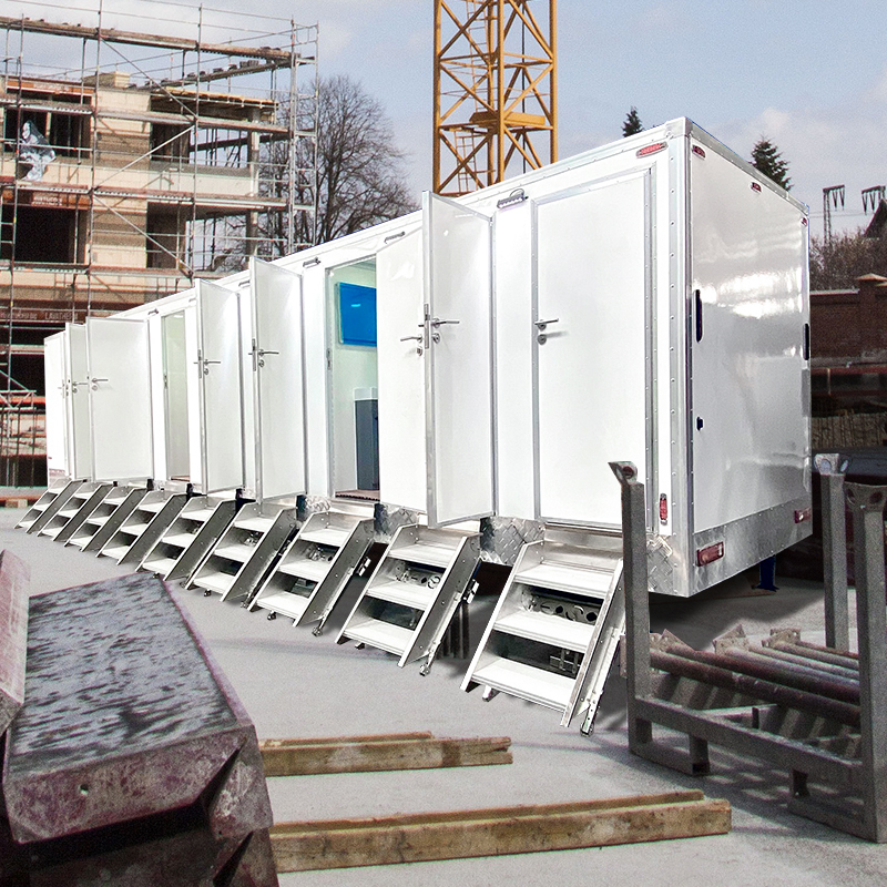 Deluxe portable seven-door toilet