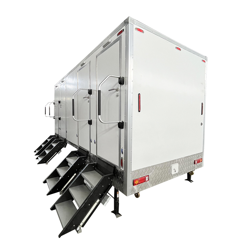 Four deluxe portable toilets