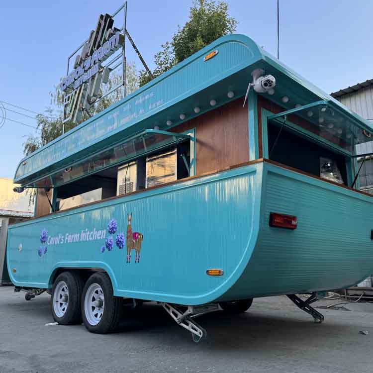 Boat type mobile dining car