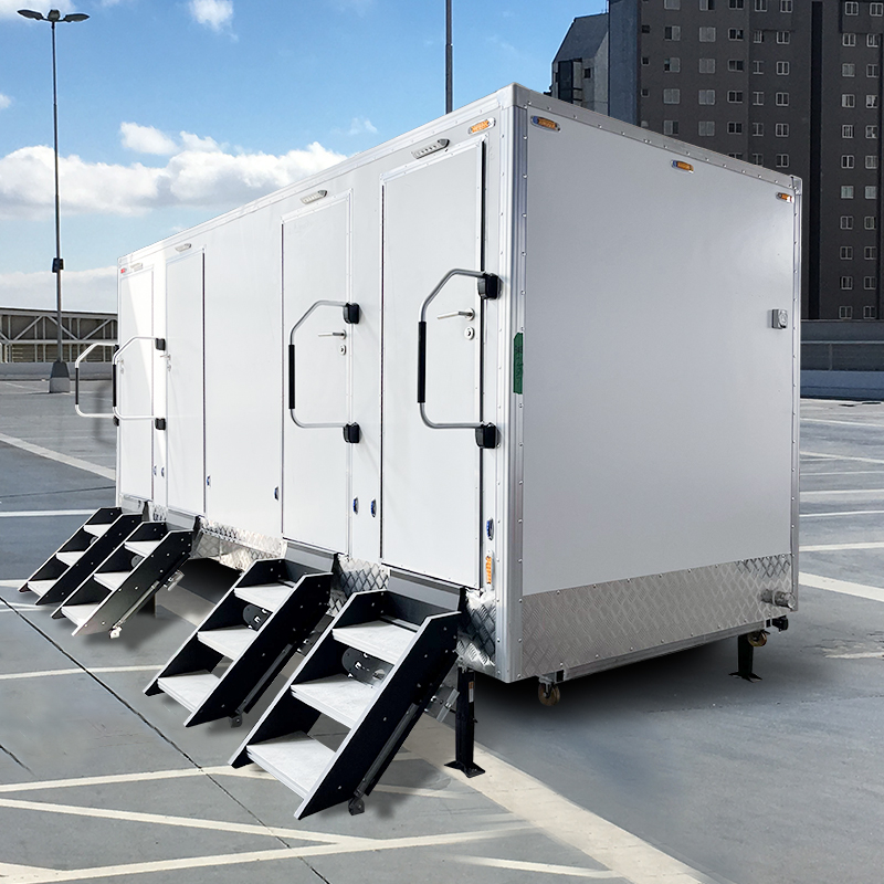 Four deluxe portable toilets