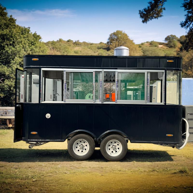 Black portable dining car