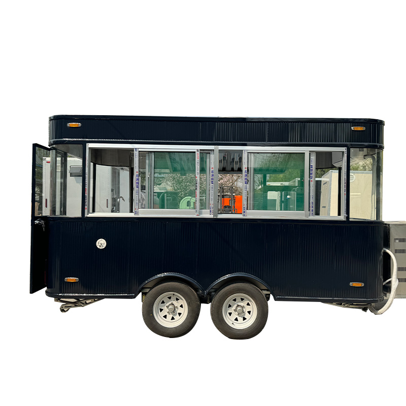 Black portable dining car