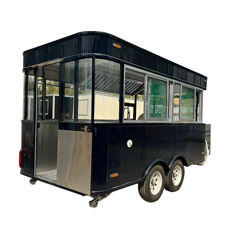 Black portable dining car