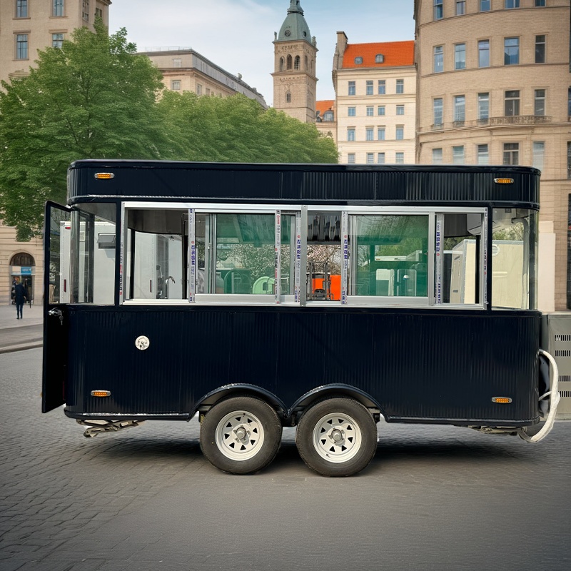 Black portable dining car