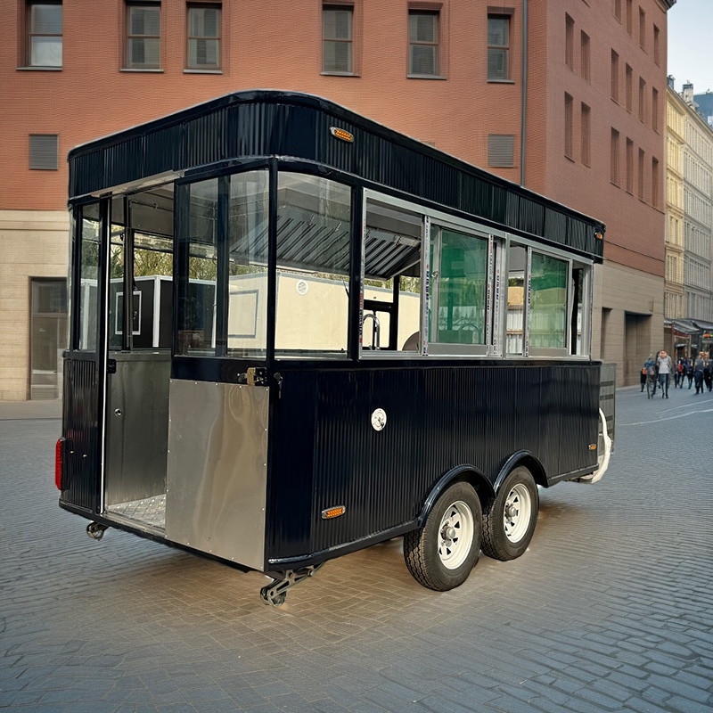 Black portable dining car