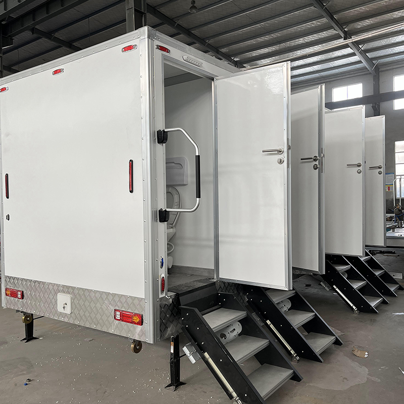 Four deluxe portable toilets