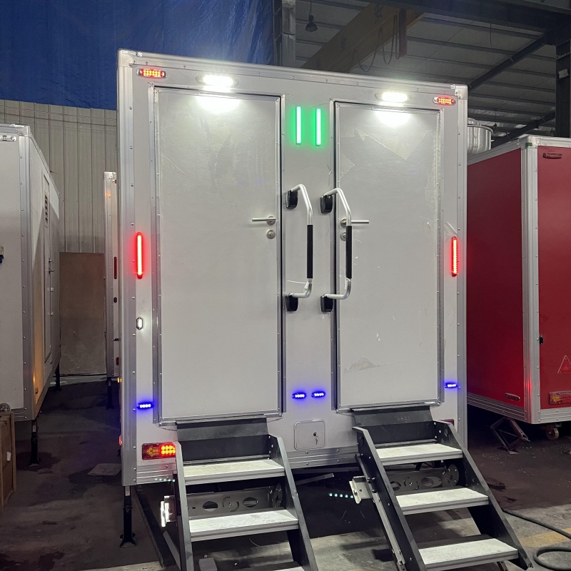Two luxurious portable toilets
