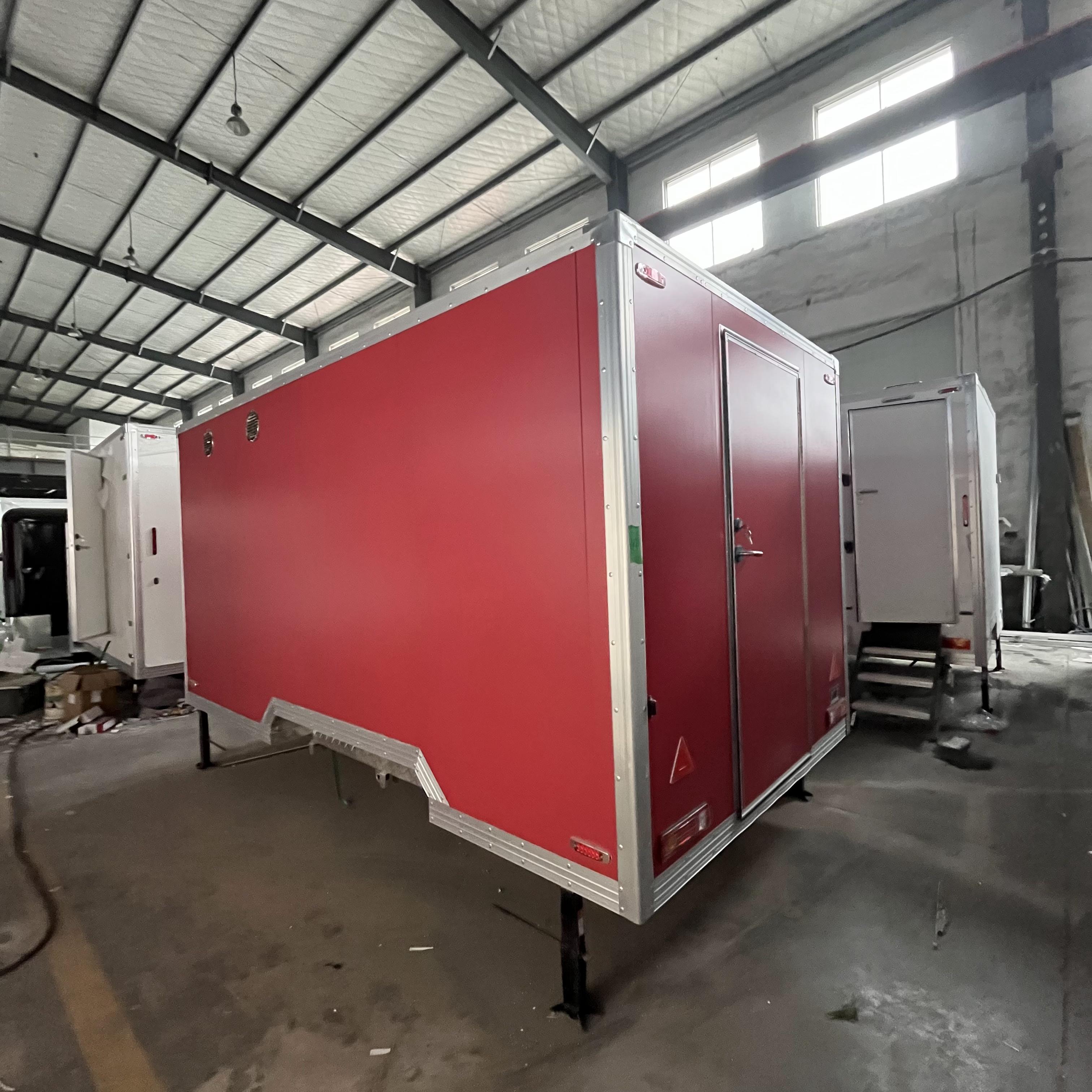 Convenient pink trailer food truck, easily create a mobile food kitchen