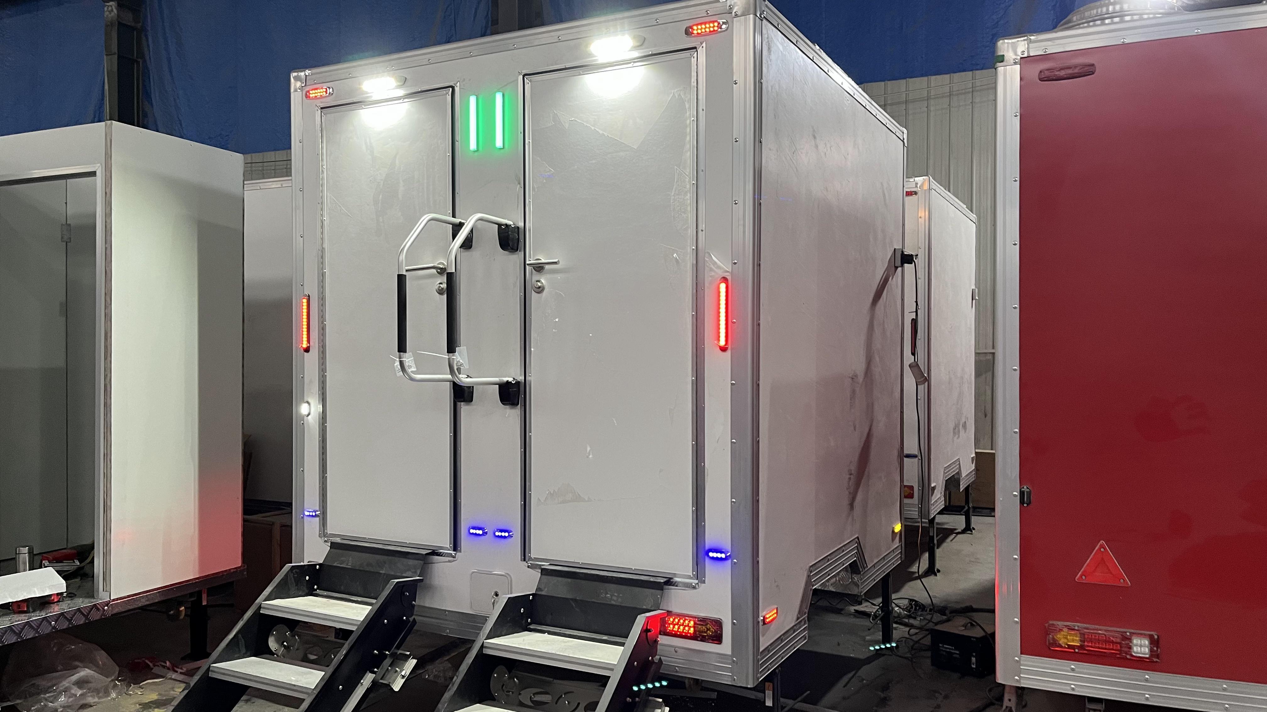 Two luxurious portable toilets