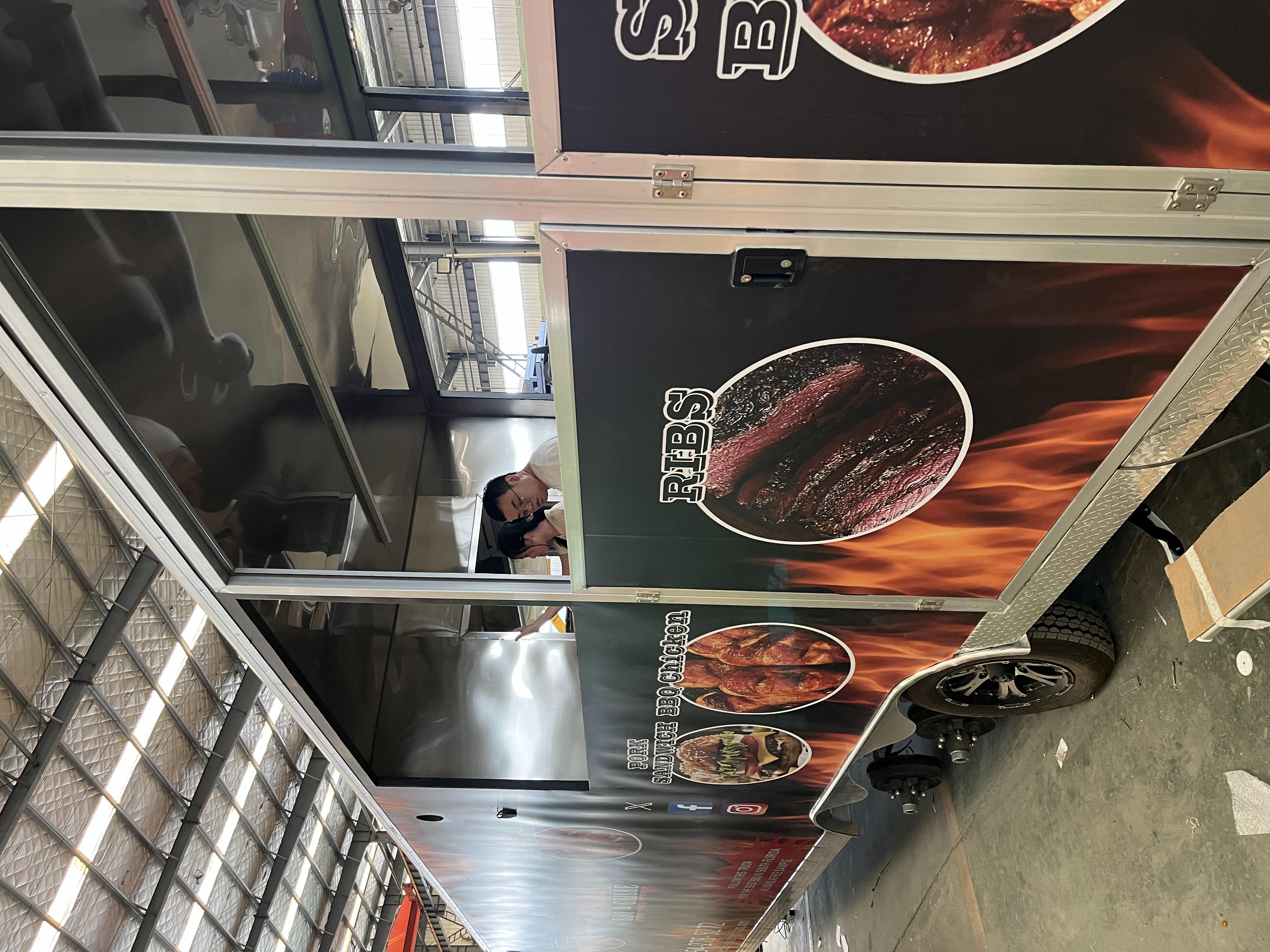 Black empty car | Square body that can be pasted with posters or hung with light boxes, a brand display surface that can move and walk!