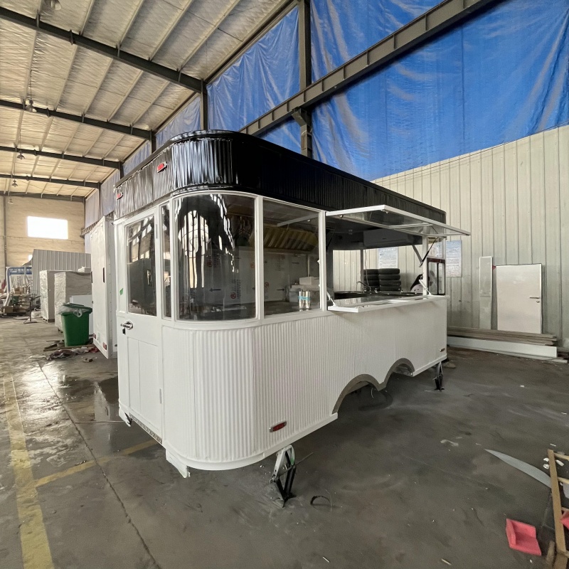 Street trend stalls · Black and White food trucks | Graffiti spray-painted bodies + outdoor camping chairs · Social mobile canteens for young people