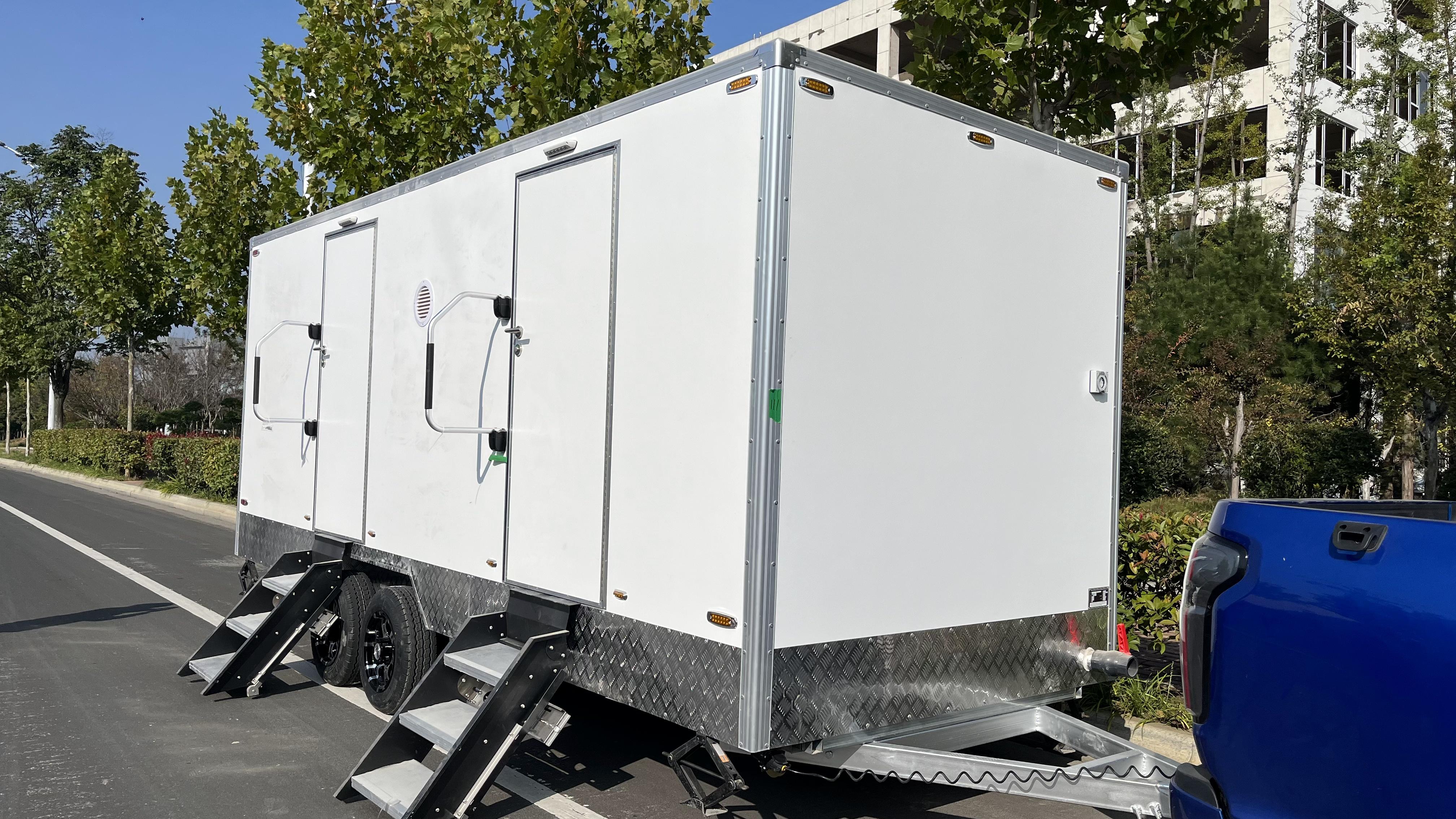 Water circulation toilet trailer | Mobile reclaimed water system, reusing toilet flushing water, meeting both environmental protection and energy conservation standards