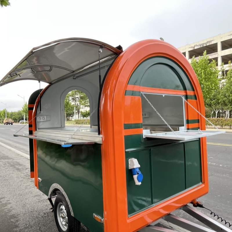 A small towing food cart like a doughnut! Circular mobile trailer | Camping instantly turns into a rotating snack stand