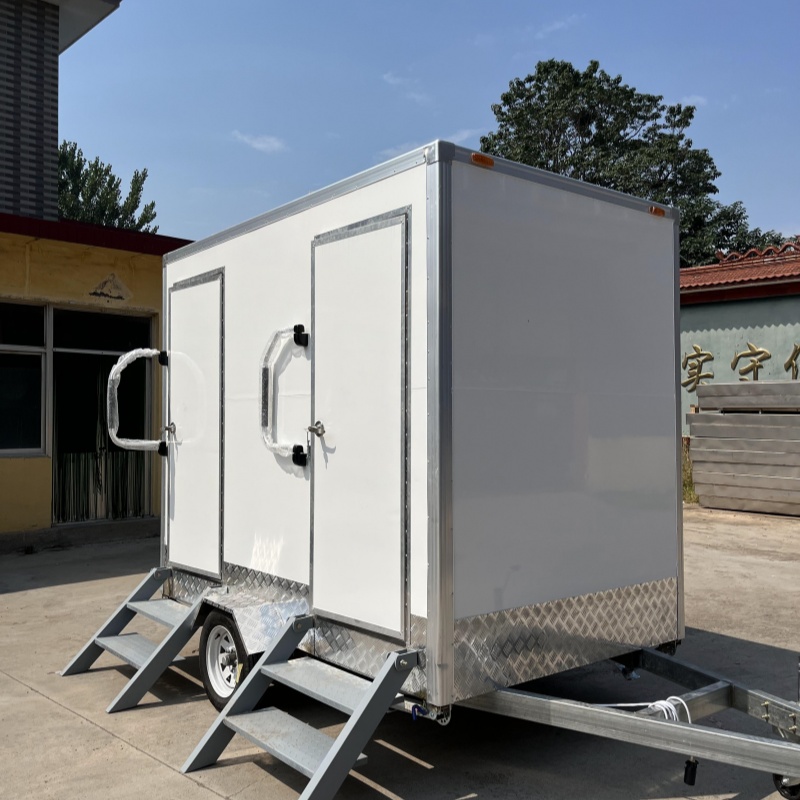 Multi-functional double-door portable toilet trailer, meeting the hygiene needs of different outdoor scenarios