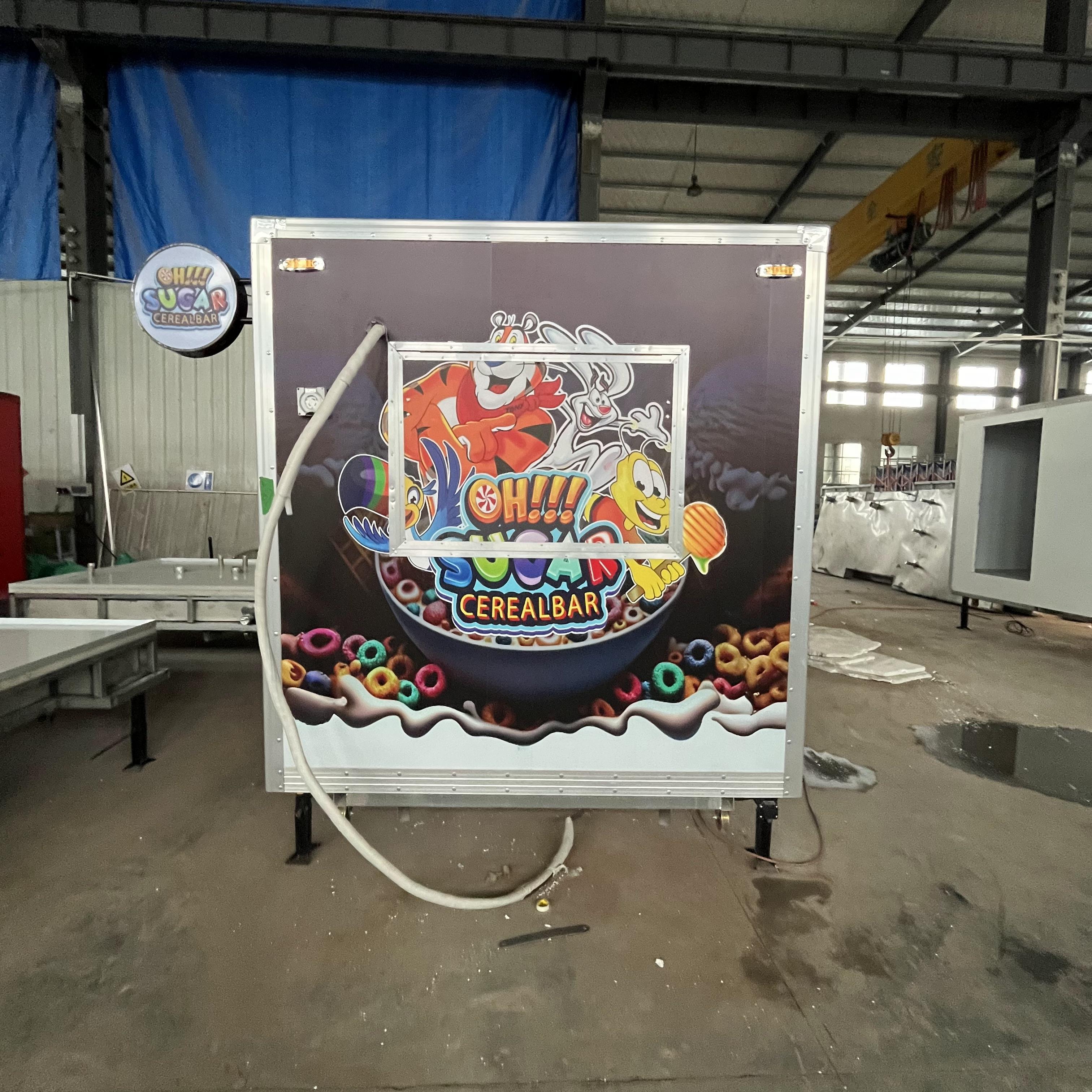 Customized creative theme food truck "OH!!" "SUGAR CEREAL BAR" Mobile food vending cart
