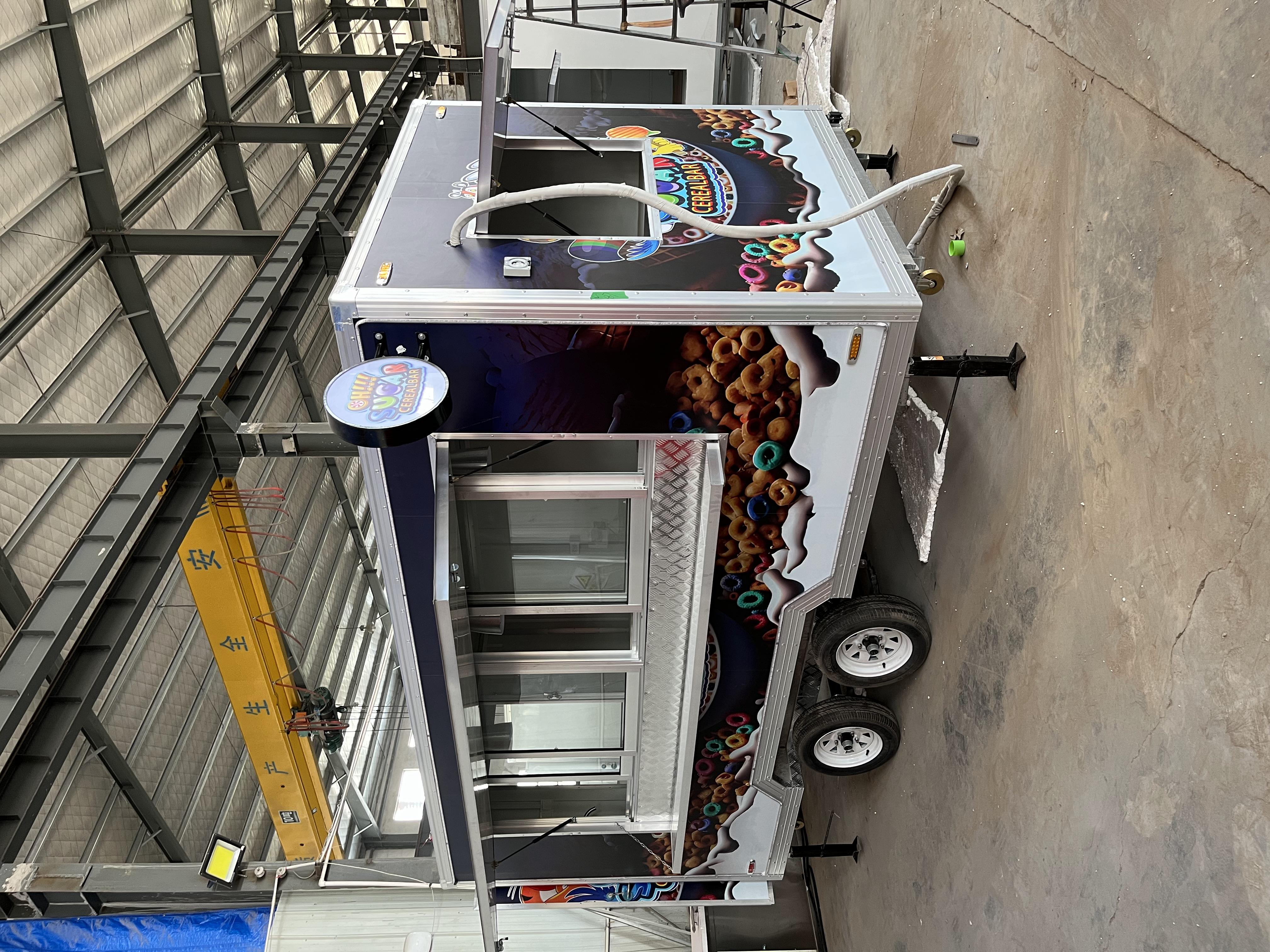 Customized creative theme food truck "OH!!" "SUGAR CEREAL BAR" Mobile food vending cart
