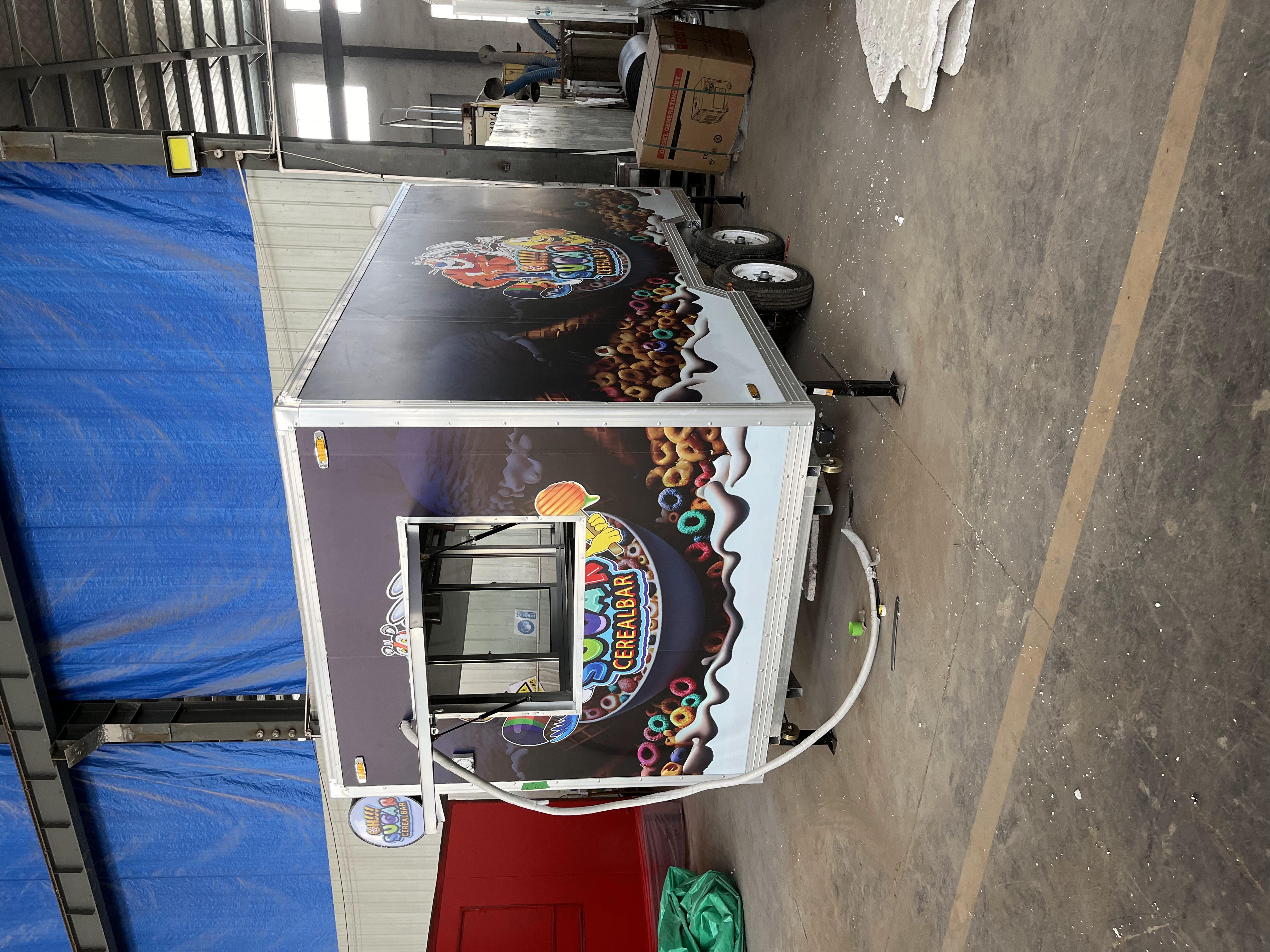 Customized creative theme food truck "OH!!" "SUGAR CEREAL BAR" Mobile food vending cart
