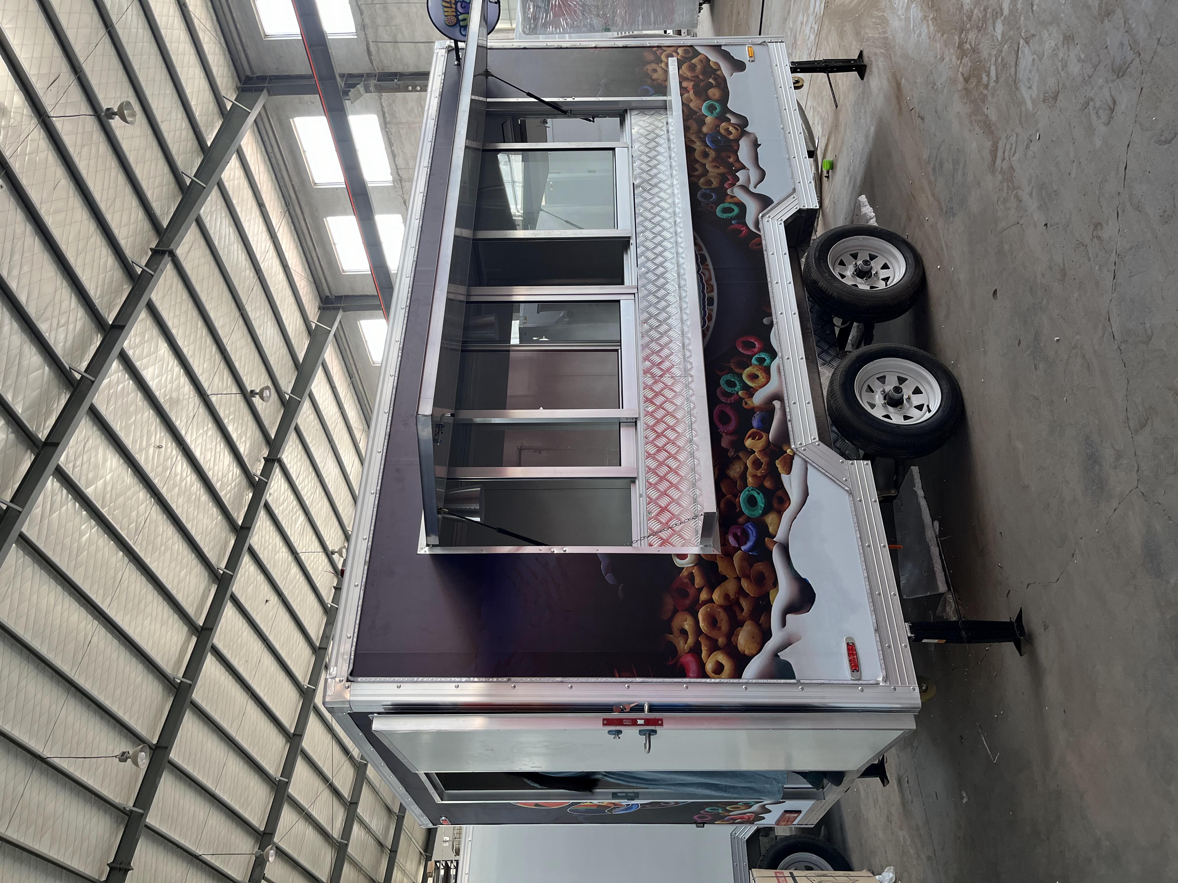 Customized creative theme food truck "OH!!" "SUGAR CEREAL BAR" Mobile food vending cart