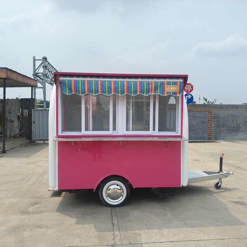 Encounter the pink and white food truck and unlock new possibilities for outdoor business