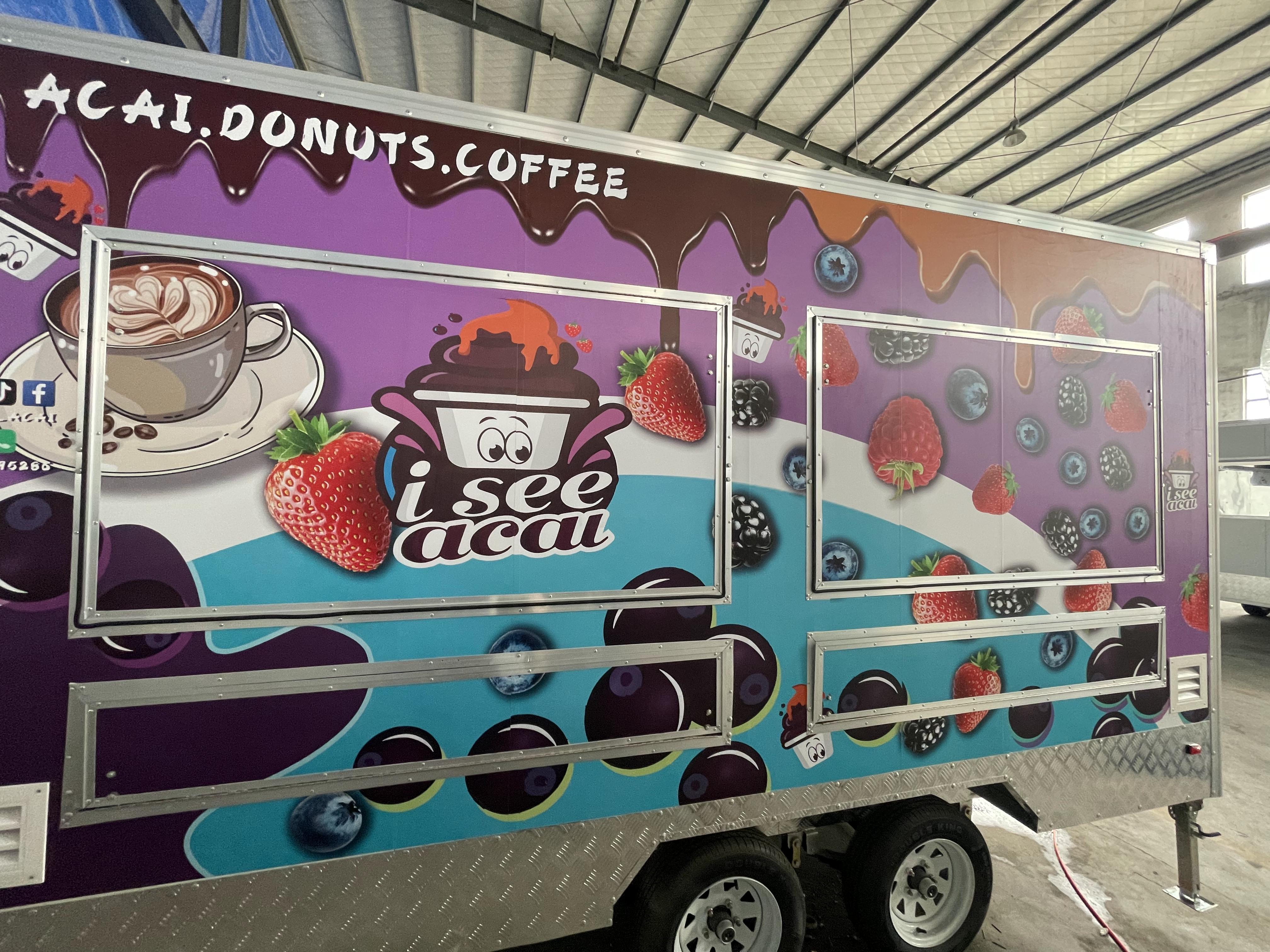 Acai berry donut Coffee mobile food truck, embark on a delicious journey