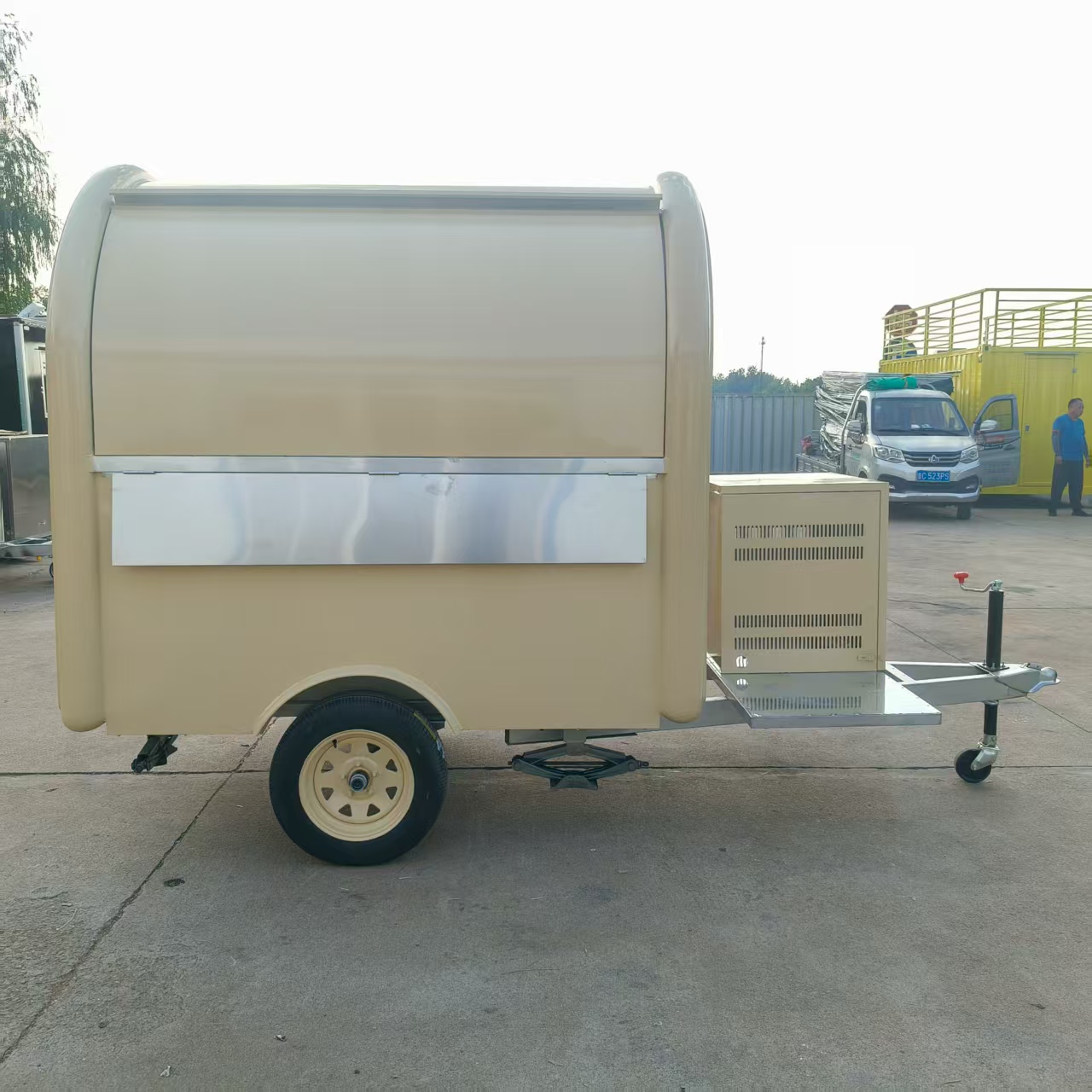 Multi-functional mobile snack cart, mobile food vending cart, convenient food truck