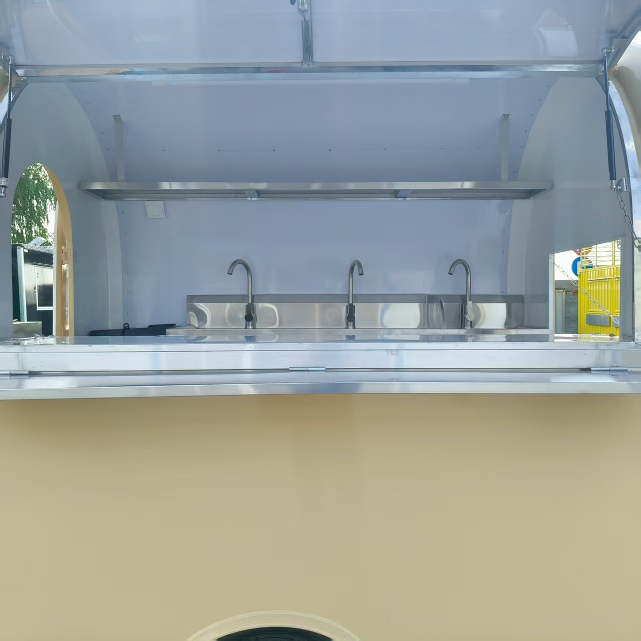Multi-functional mobile snack cart, mobile food vending cart, convenient food truck
