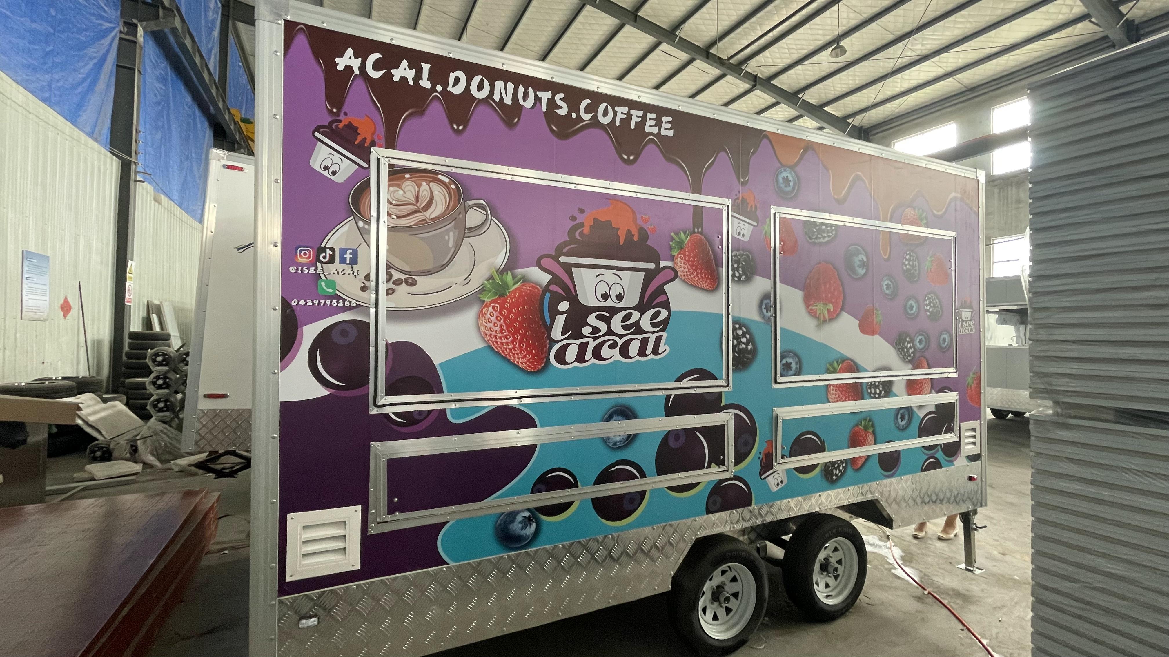 Acai berry donut Coffee mobile food truck, embark on a delicious journey