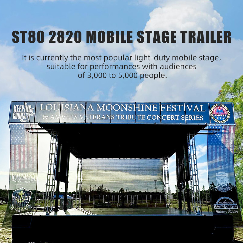 Mobile professional outdoor performance stage