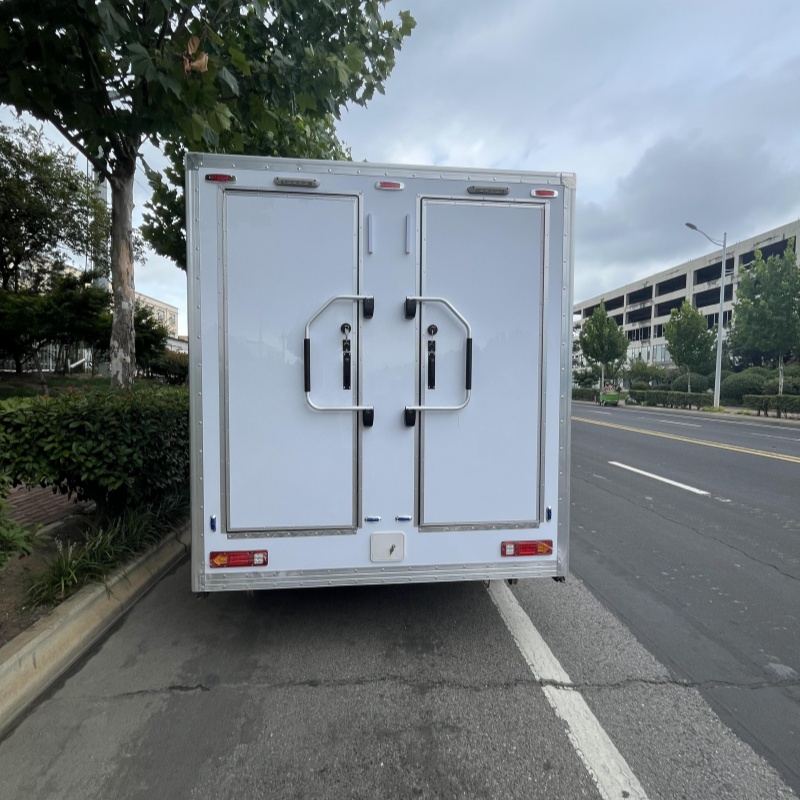 Double-door trailer mobile toilet, outdoor practical bathroom