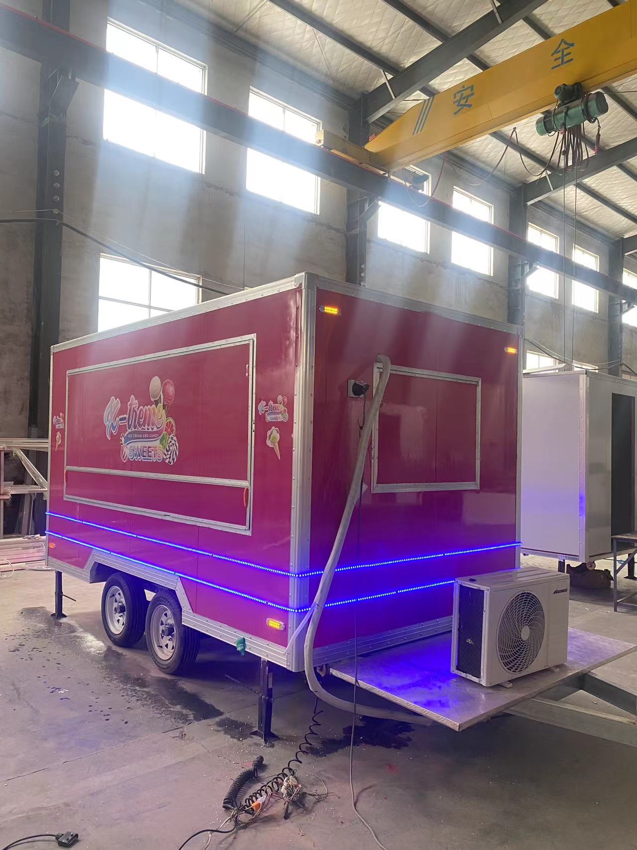 Colorful X-treme Ice Cream and Candy Mobile Sales Trailer