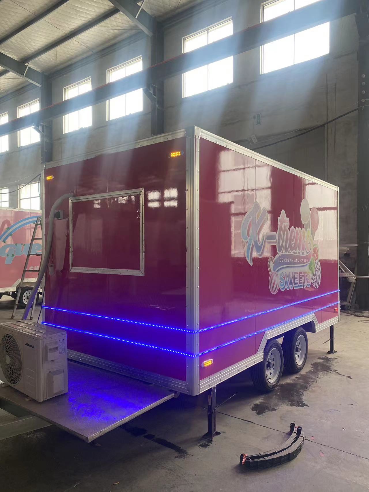 Colorful X-treme Ice Cream and Candy Mobile Sales Trailer