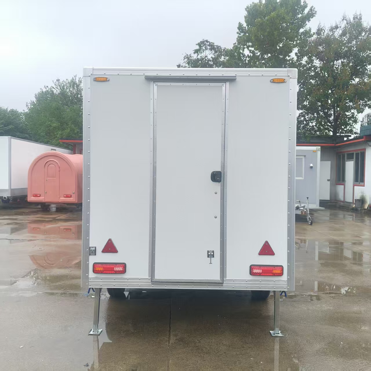 Outdoor mobile snack cart, portable food cart, multi-functional food vending cart