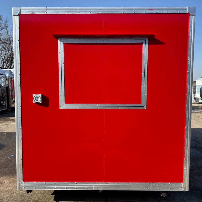 Red mobile kiosk outdoor market snack and milk tea kiosk